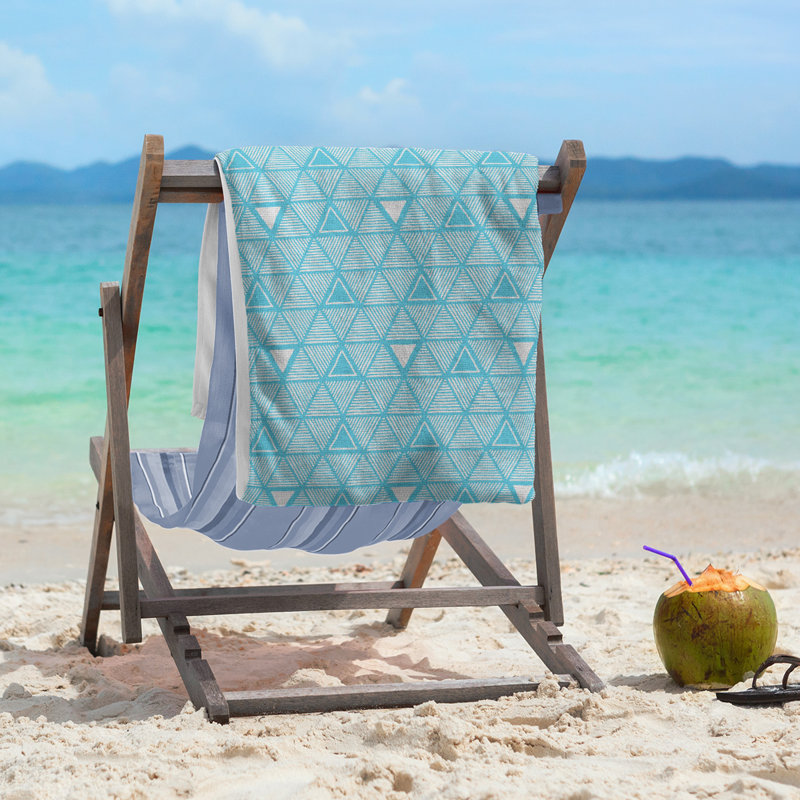 Jordao Beach Towel, Air Force/White