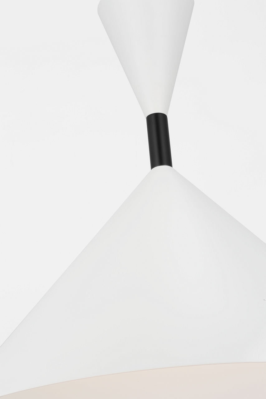Dimmable Single Light Pendant, 23.25" H x 24" W x 24" D, Midnight Black