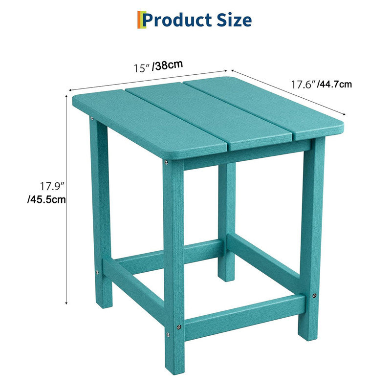 End Table, Blue