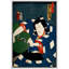 Art japonais japonais, scène d'action en robe bleue, images traditionnelles Edo kaboui, impression sur toile encadrée-123387117-123387125