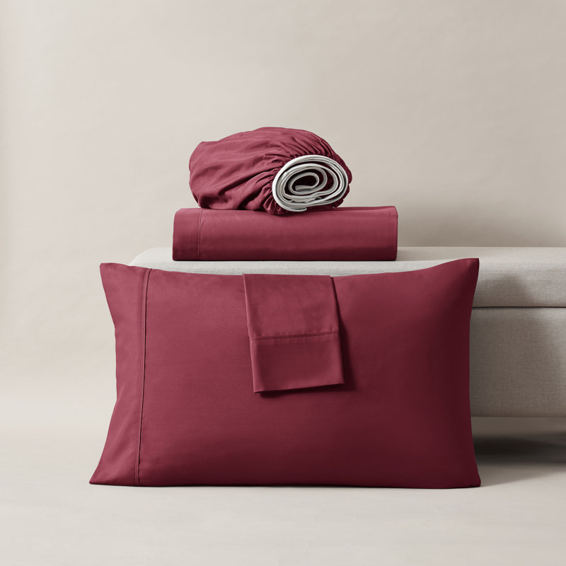 Ensemble de draps Luxury Collection Classic, Double, Bordeaux
