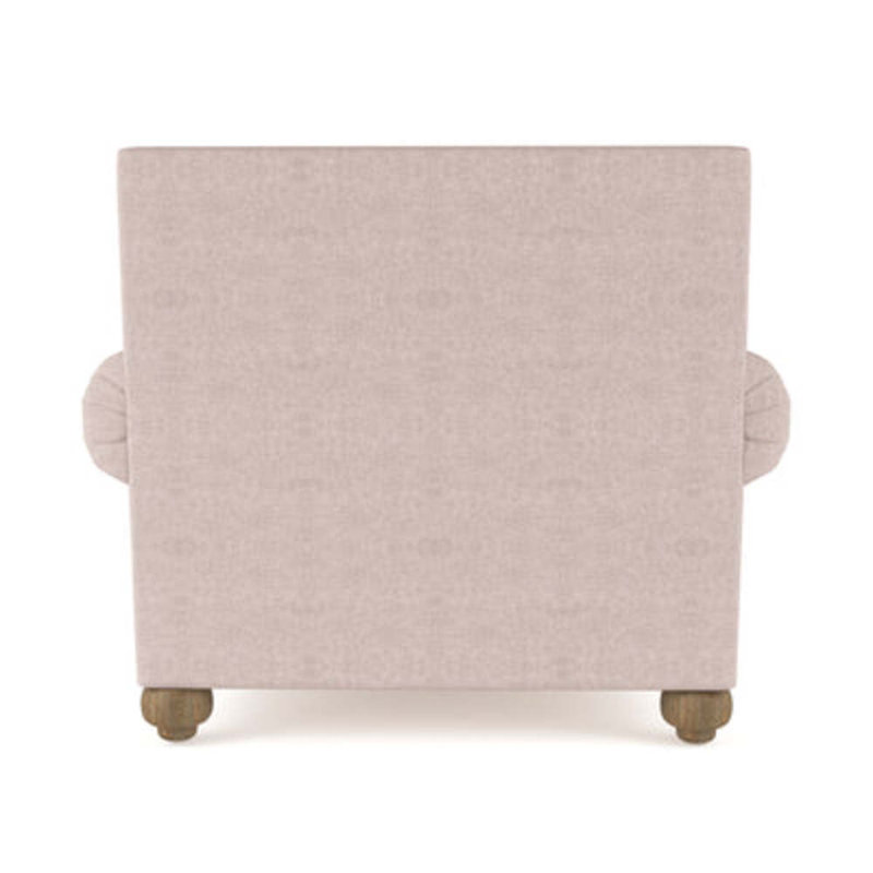 Leroy Leather Armchair, 36" H x 41" W x 49" D, Weathered, Plush Velvet Blush