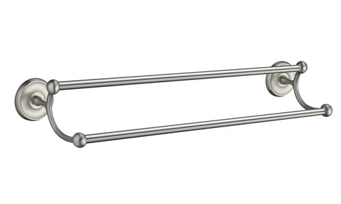 Double barre à serviettes murale 24" Villa, Nickel brossé