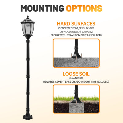 Modern Adjustable Outdoor Integrated LED Solar-Powered Lamp Post (Full)