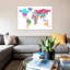 Typographic Text World Map VI by Michael Tompsett - Wrapped Canvas Print-42155654