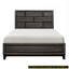 Mobilier de chambre à coucher contemporain de style moderne avec ligne grise et grand lit 1pc