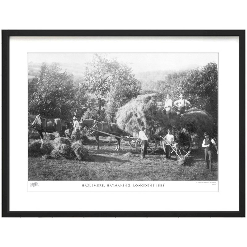 Haslemere, Haymaking, Longdene 1888 by Francis Frith - Single Picture Frame Print, 40cm H x 50cm W x 2.3cm D