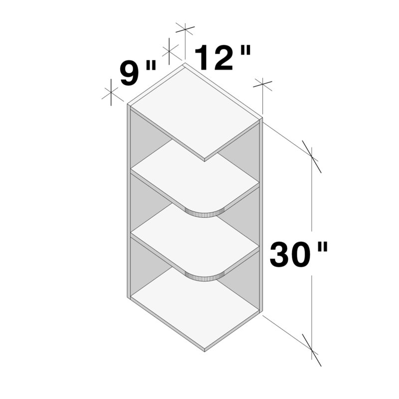 Tablettes murales de cuisine l 12 po x P 9 po x H 30 po Casainc, 30"