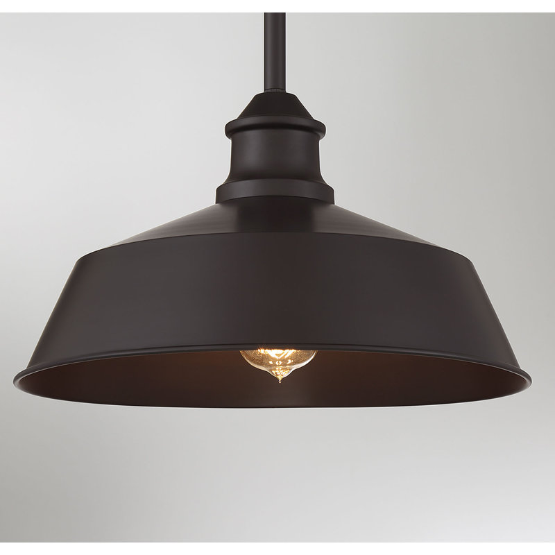 Luminaire suspendu simple 1 lumière Jeb, Bronze huilé