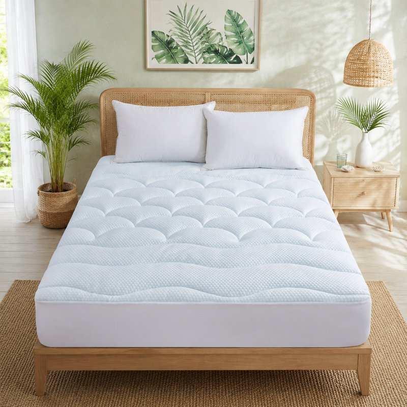 Extra Thick Cooling Waterproof Mattress Pad – Quilted Breathable Mattress Protector with Deep Pocket, Grand lit