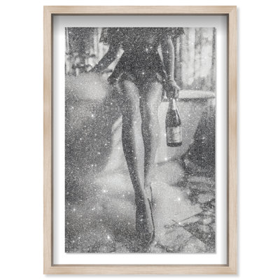 Bubbly Midnight Framed Graphic Art