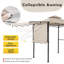11 pi. L 5 pi. D Pavillon de jardin à toit souple avec auvent latéral pliable-96225499