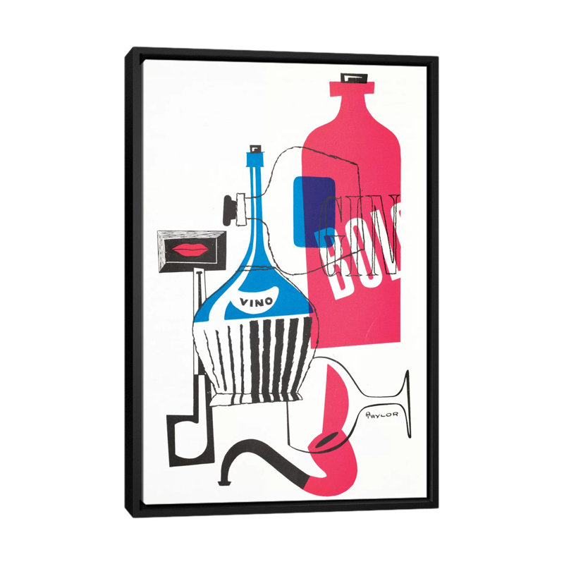 « a night on the tiles », reproduction d’impression sur toile, H 26 po x l 18 po x P 1,5 po, Toile avec cadre noir