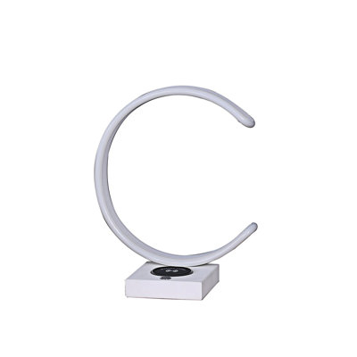 C Shape LED Table Lamp With USB And Wireless Charger