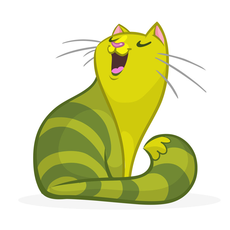 Singing Cat - Wrapped Canvas Print, 30cm H x 30cm W x 3.8cm D