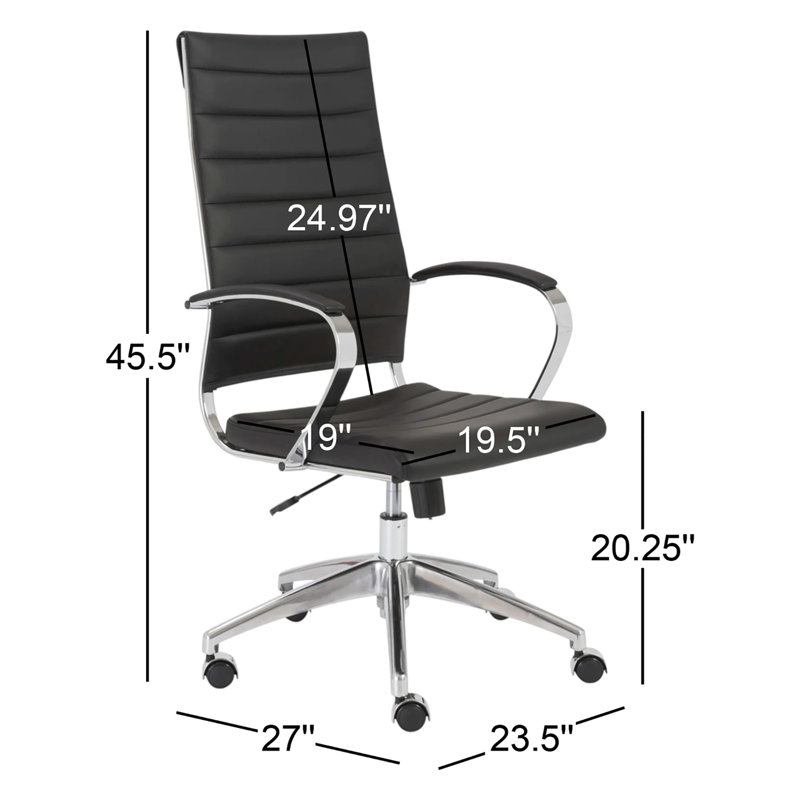 Fauteuil de conférence Rossie, Noir