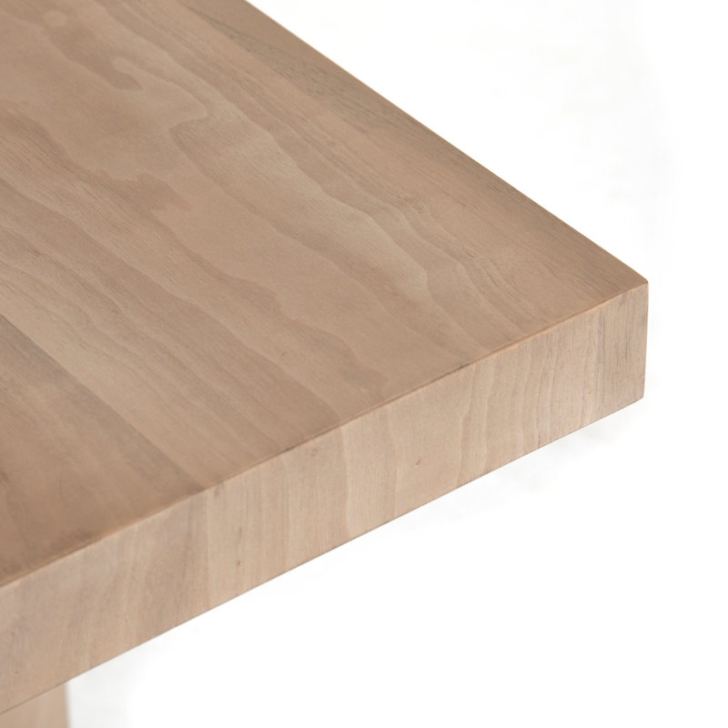 Hudson Solid Wood End Table, Ashen Walnut Gunmetal