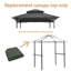Auvent de remplacement pour pavillon de jardin 8 x 5 pi, toit de tente de barbecue à deux niveaux