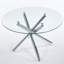 Ensemble repas Mid-Century avec plateau en verre et pieds en métal, idéal pour 4 à 6 personnes, alliant style et fonctionnalité-1578108739-1578108797