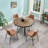 Marella Round Metal Base Dining Table-1241741406-1241741405