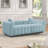 Modern Velvet 3-Seater Sofa With Bubble Upholstery, Metal Legs, And Included Pillows For Ultimate Living Room Comfort-554662002