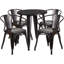 Ensemble de table ronde intérieure / extérieure en métal 24 po Cordele-24678666-24678676