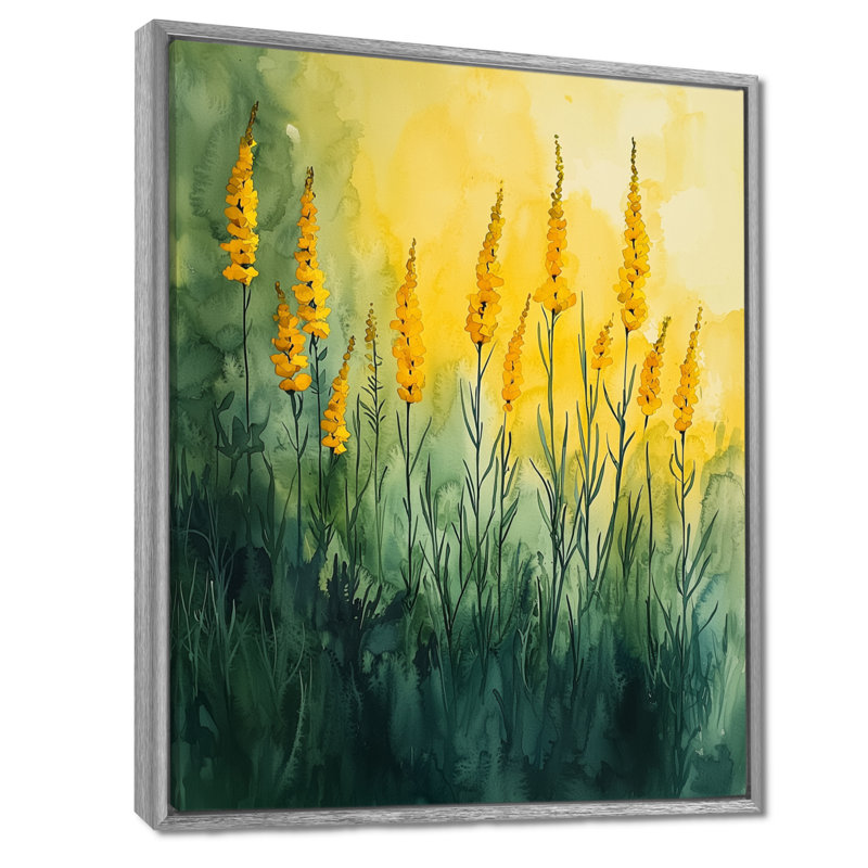 Nabors Herbs In The Sunlight Of Summer I - Herbs, art mural, Argent argent, Impression encadrée flottante, H 32 po x l 16 po