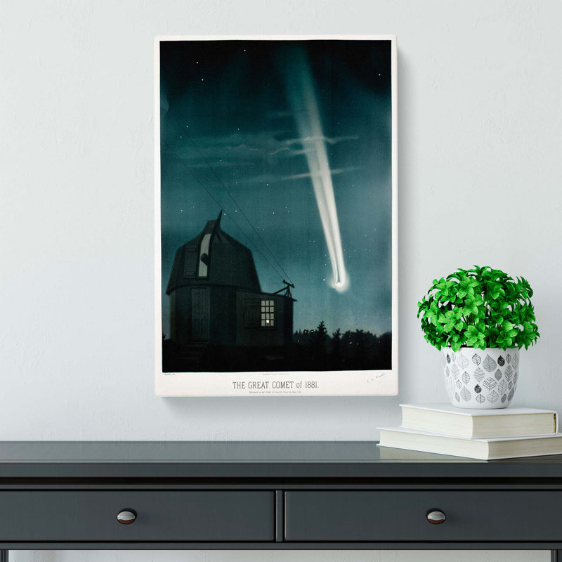Great Comet of 1881 by E. L. Trouvelot - Wrapped Canvas, 60cm H x 40cm W x 3cm D
