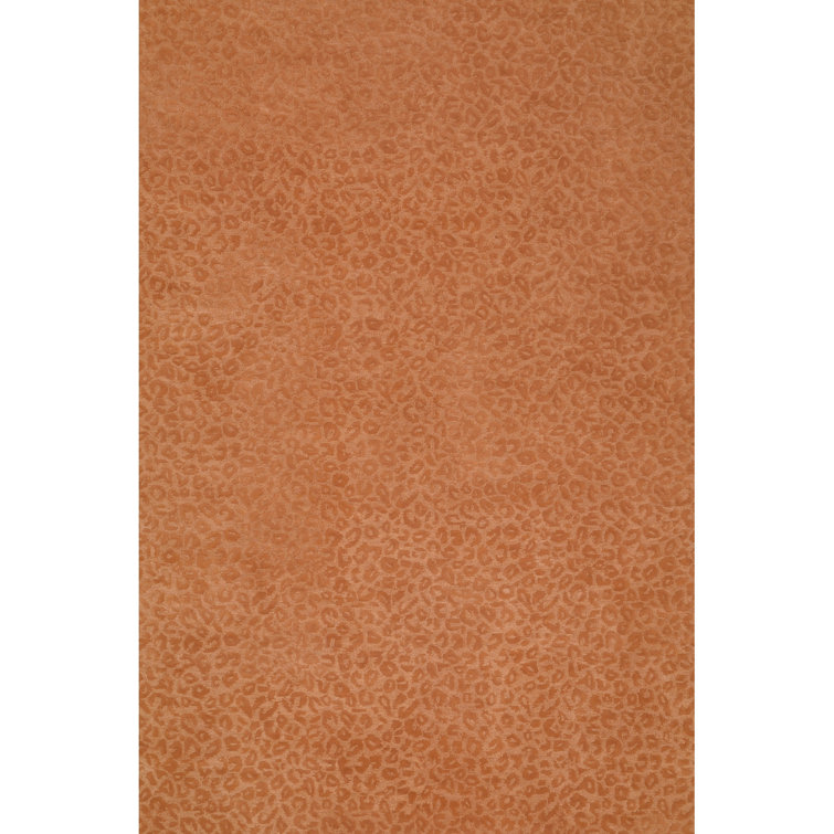 Leopardess Burnt Orange Hand-Tufted Responsible Wool Rug