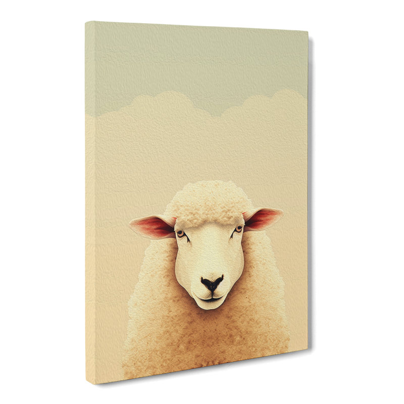 Sheep Minimalism No.4 - No Frame Print, 60cm H x 40cm W x 3cm D