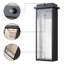 20 po Applique murale d'extérieur à lanterne noire avec verre ondulé noir Dusk To Dawn