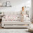  Linen Fabric Upholstered Daybed, Sofa Bed with Trundle and 3 Storage Drawers-2118707790-2118707784