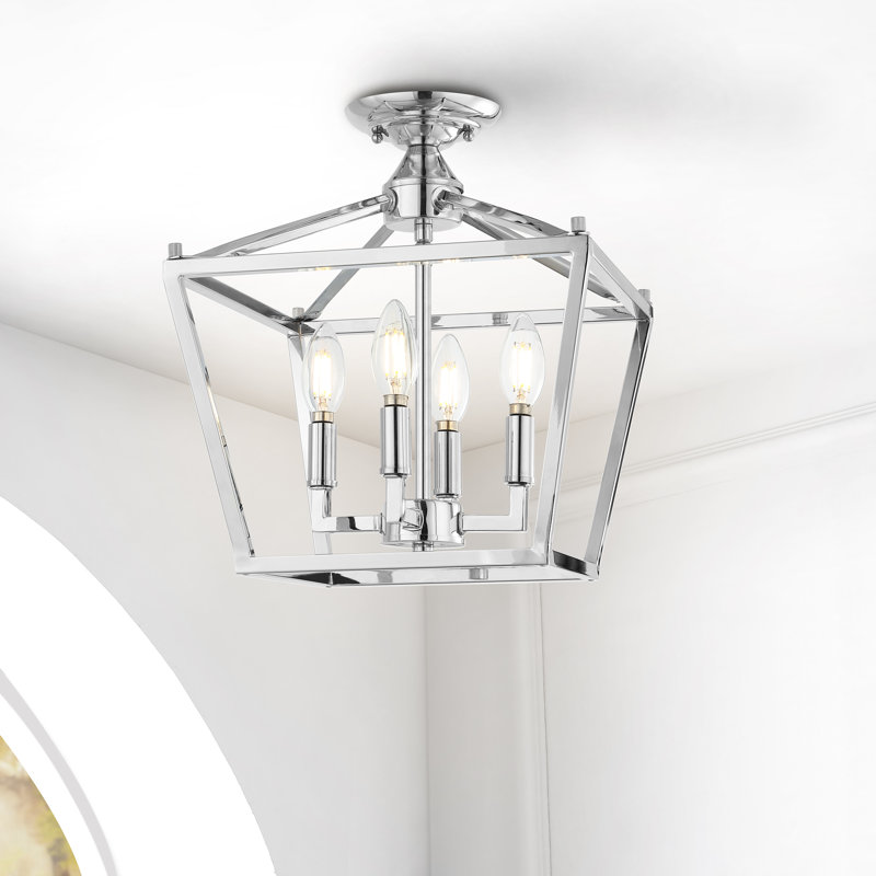 Plafonnier encastré 4 lumières Hubbardton, Chrome