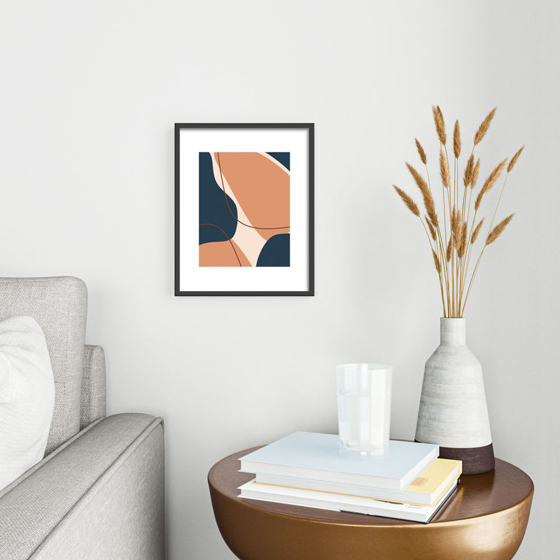 «Alilscriptble More Shapes II», reproduction d'art encadrée, H 10 po x l 8 po, Noir
