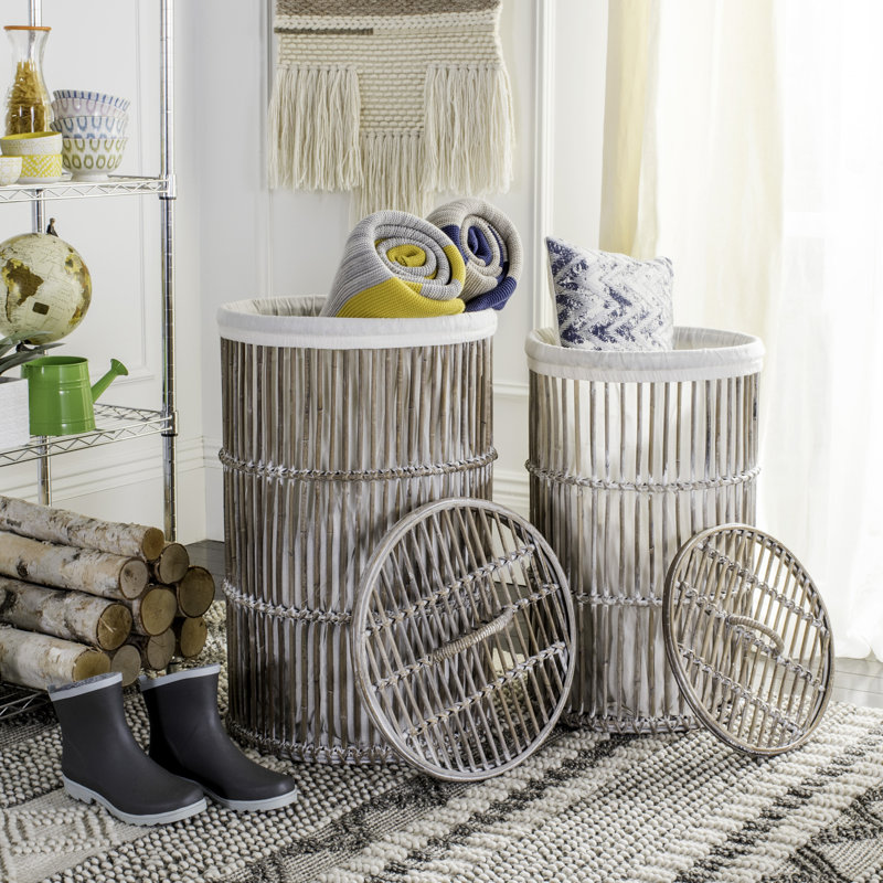 Laundry Hamper, White Wash