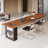 Brown Rectangular Solid Wood  desk-6513934
