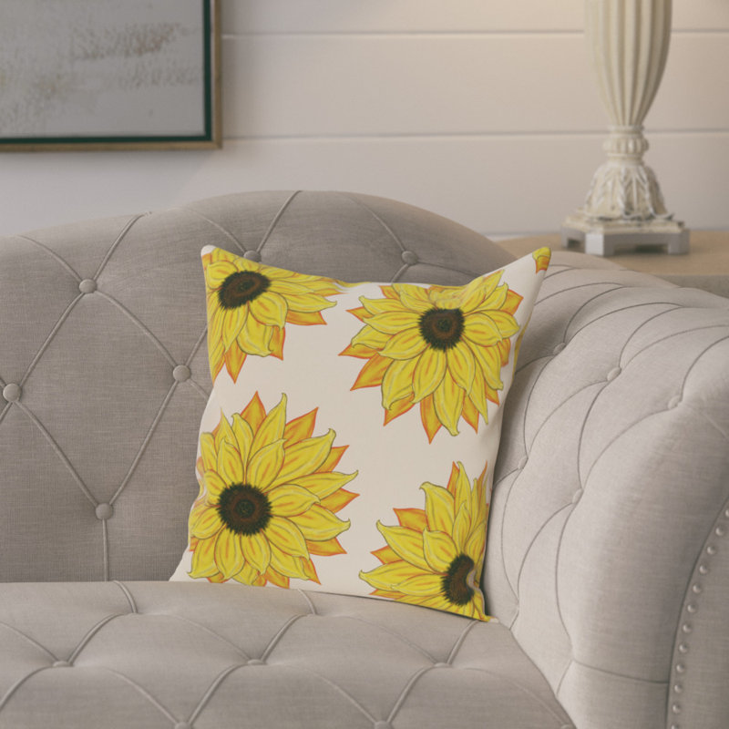  Square Pillow Cover & Insert, 18" H x 18" W, Yellow