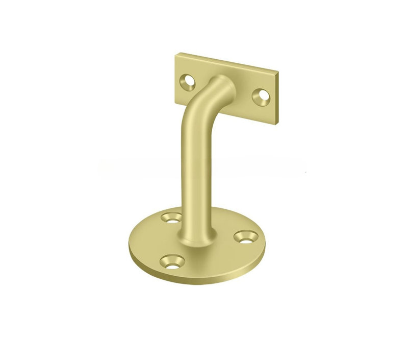 3" Projection Hand Rail Brackets, Polished Brass