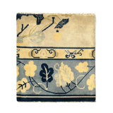 Fine Hand Knotted antique Chinese Peking Design Sample 2'X 2'