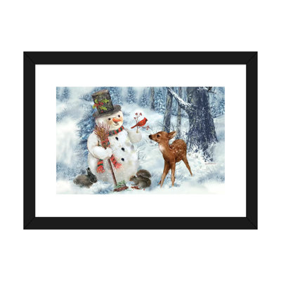 « Woodland bonhomme de neige » par Giordano studios-impression