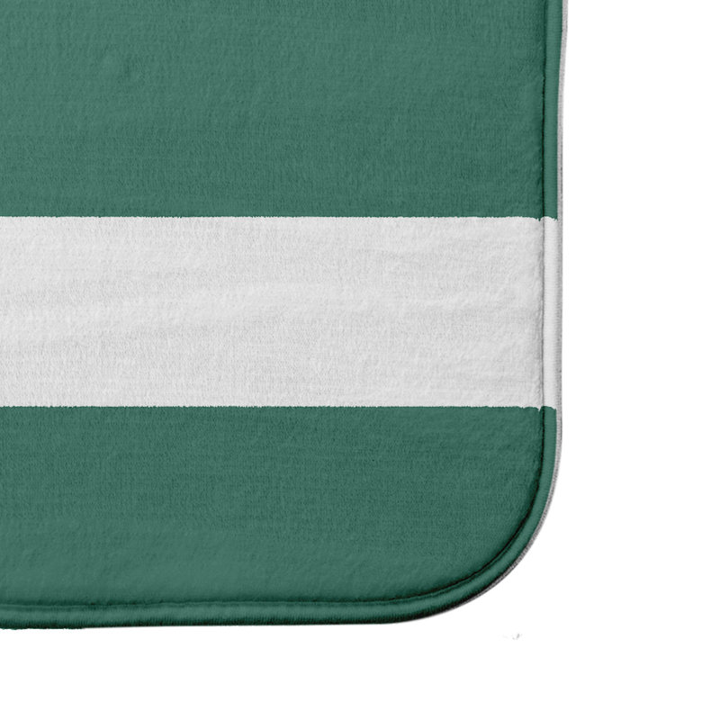 Tapis pour salle de bain Leonhardt, l 17 po x L 24 po, Vert