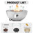 31.5 inch Round Propane Fire Pit Table, 50,000 BTU Outdoor Gas Firepit with Glass Wind Guard, Steel Lid & Rain Cover for Patio, Backyard, Deck