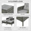 Comfort Patio Sofas, Steel Rattan 5 Piece Modern Set For Patio Balcony