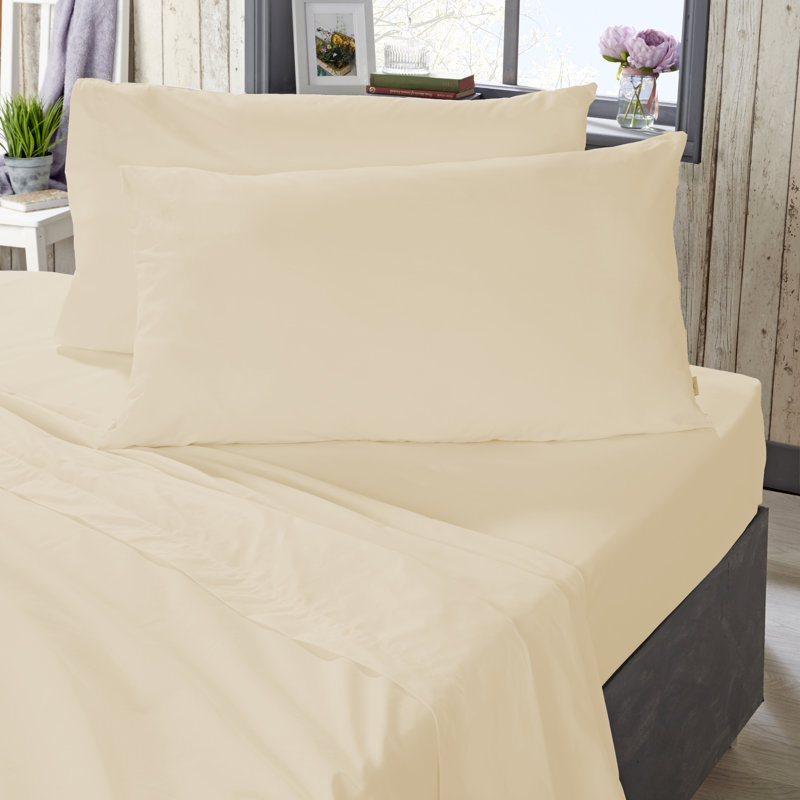 Taft Cotton Blend/Polyester Plain Weave / Muslin Fitted Sheet, Kingsize (5'), Dove Grey