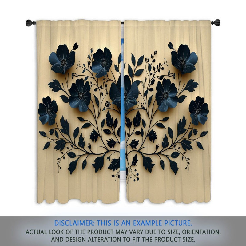 Paire de rideaux obscurcissant en polyester Alfina, L 40 po x L 82 po