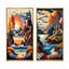 «Sunset In Modern Vector Style», 2 pièces sur toile-814458973-814458968