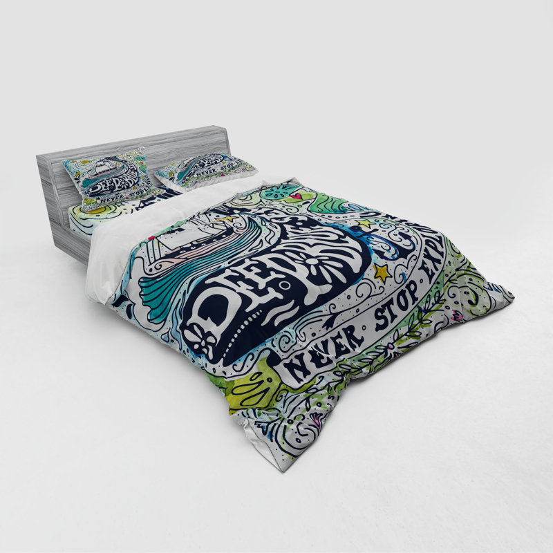 Coastal Polyester Duvet Cover, Queen Duvet Cover + 3 Additional Pieces