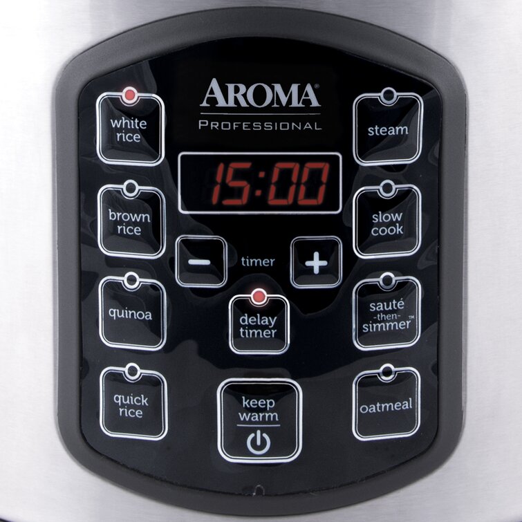 Aroma 2-8 Cup Stainless Steel Digital Rice Cooker & Multi-Cooker