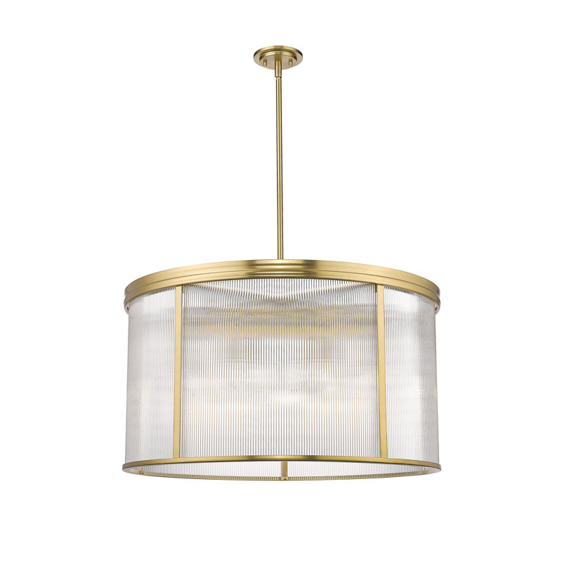 Lustre tambour 9 lumières Izabela, Or