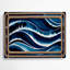Art mural en métal bleu-738779509